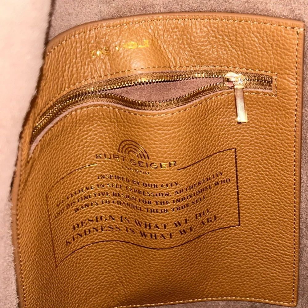 Kurt Geiger London Violet Tan Leather Hobo Bag - Picture 6 of 9